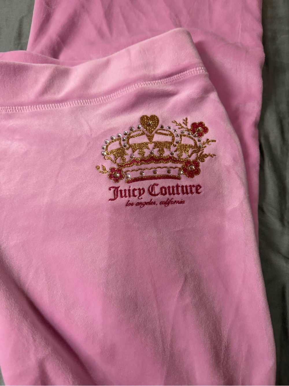 💖 Juicy Couture Velour Flare Pants 💖 - Picture 2 of 2